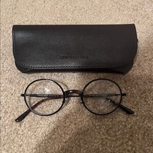 Giorgio Armani Dark Round Glasses with Case